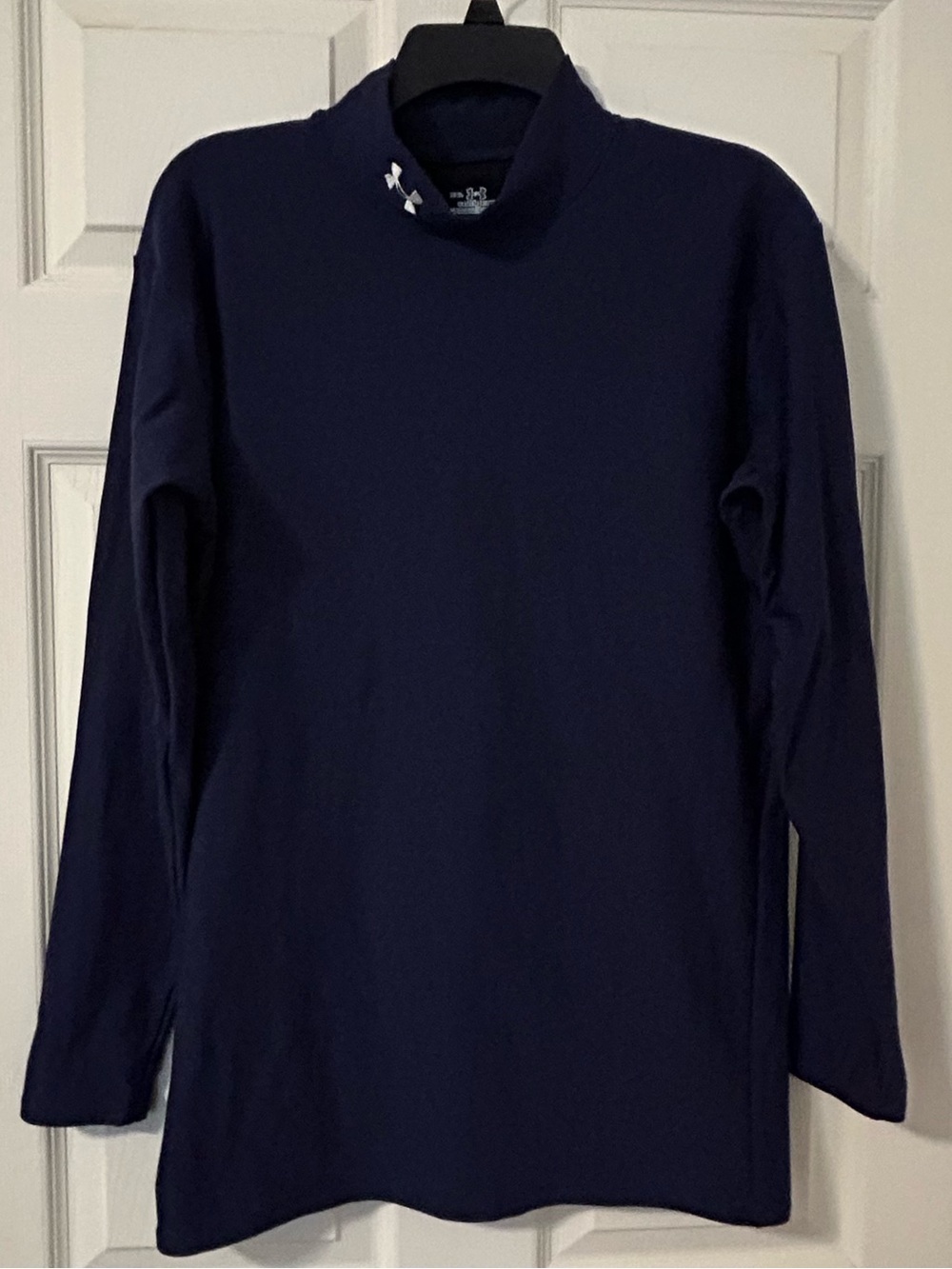 Under Armour Men’s Women's Long Sleeve Mock Neck Compression Top - Navy Blue XXL